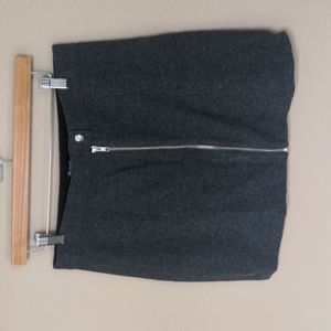 Madewell Wool grey Mini Skirt Size 8 Zipper